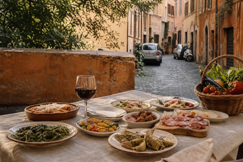 Testaccio Market, Pasta & Wine